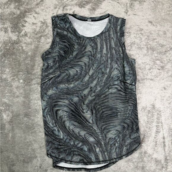 Lululemon High Neck Split Hem Run Tank Women’s Size 8 Blue - Picture 1 of 8